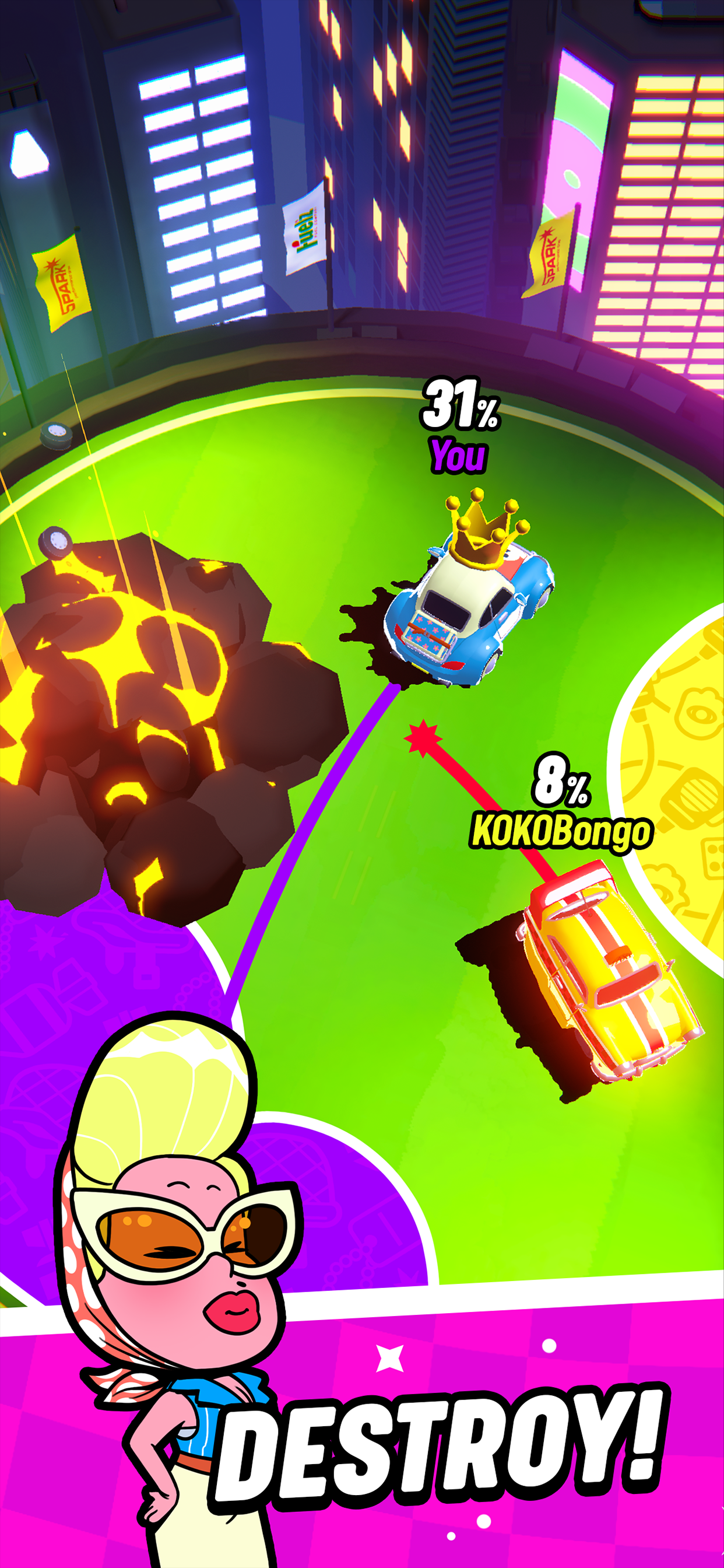 Destroy rivals in Trailz
